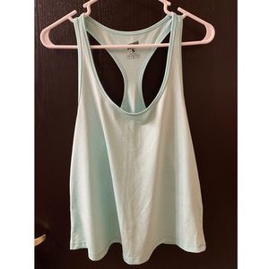 Teal oversized workout tee